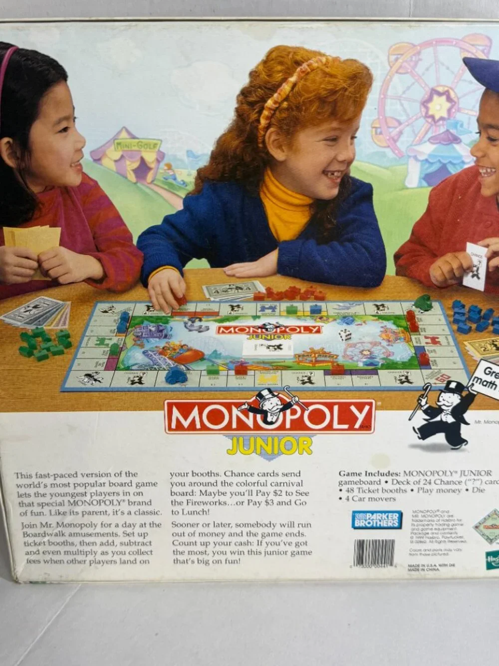Parker Brothers Monopoly Junior Carnival Complete Board Game 1999 Vintage Roller